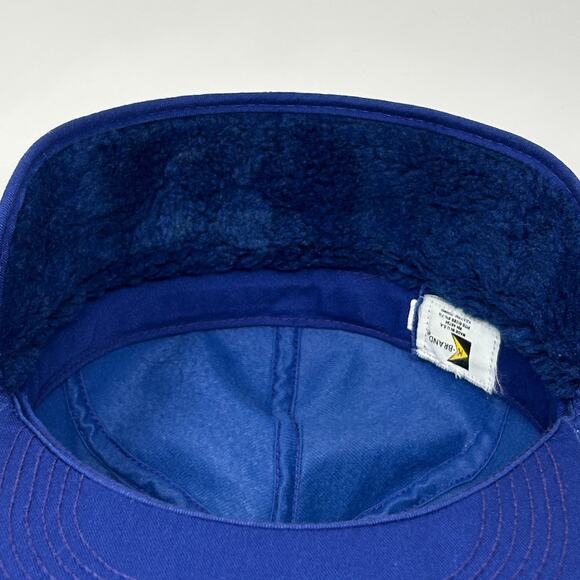 Vintage 80s LTFMP Dual EPP Hat Baseball Cap Ear Flap K Brand USA Snapback Blue - Picture 7 of 12